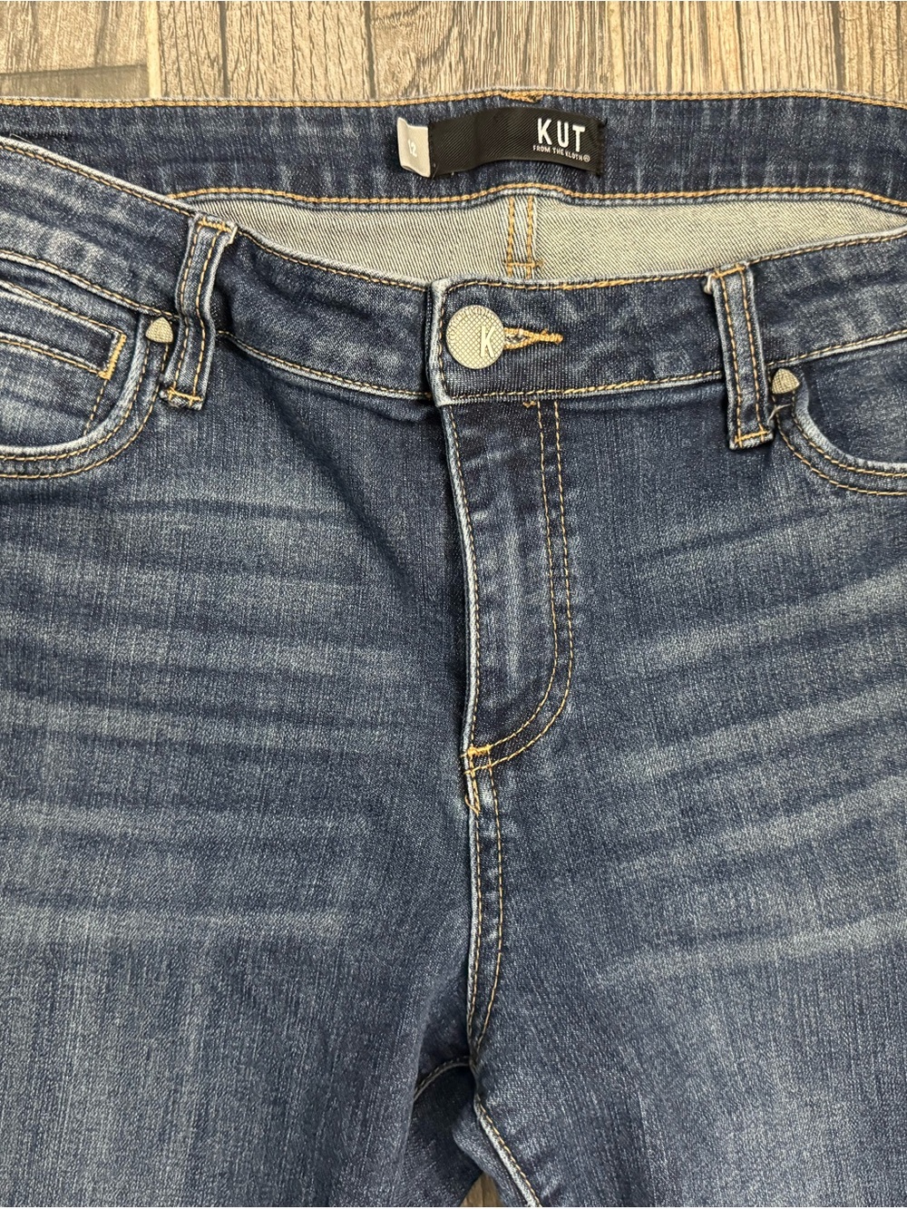 Kut from the Kloth Dark Blue Women's Bootcut Jeans KUT Womens jeans - size 12 - Picture 4 of 5